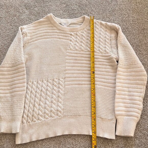 Cream White Knit Cottagecore Sweater Womens L - Picture 7 of 9